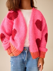 Pink Heart Lofty Cardigan (3-16yrs) - Image 3 of 9