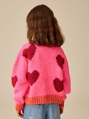 Pink Heart Lofty Cardigan (3-16yrs) - Image 4 of 9
