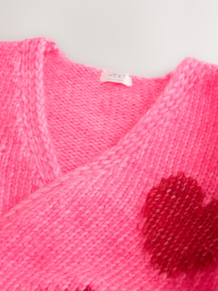 Pink Heart Lofty Cardigan (3-16yrs) - Image 9 of 9