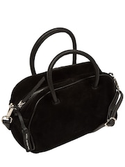 Negro - Bolso de noche pequeño de ante Faith de Pure Luxuries London - Imagen 7 de 8