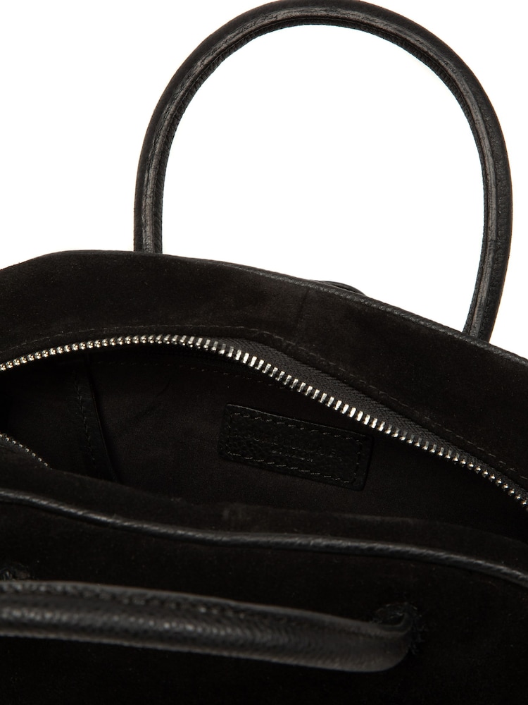 Negro - Bolso de noche pequeño de ante Faith de Pure Luxuries London - Imagen 8 de 8