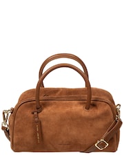 Marrón - Bolso de noche pequeño de ante Faith de Pure Luxuries London - Imagen 2 de 6