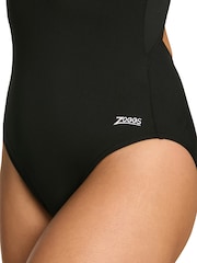 Zoggs Black Sprintback Swimsuit - Image 3 of 5