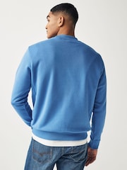 Bright Blue Regular Fit Cotton Rich Jersey Crew Sweatshirt - Image 3 of 7