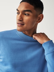 Bright Blue Regular Fit Cotton Rich Jersey Crew Sweatshirt - Image 4 of 7
