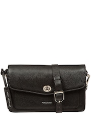 Pure Luxuries London Black 'Freya' Leather Cross-Body & Clutch Bag - Image 2 of 6