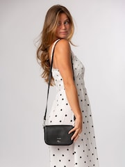 Pure Luxuries London Black 'Briony' Leather Cross-Body & Clutch Bag - Image 3 of 7