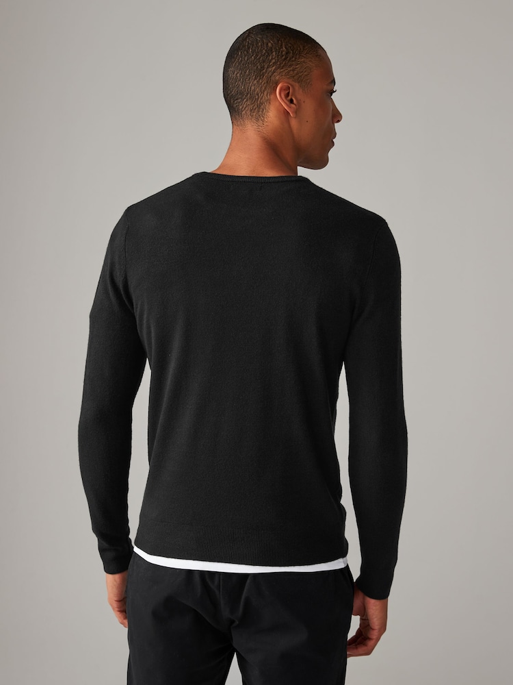 Noir/Gris - Col ras du cou - Lot de coupe classique Soft Touch Pull 2 - Image 4 of 11