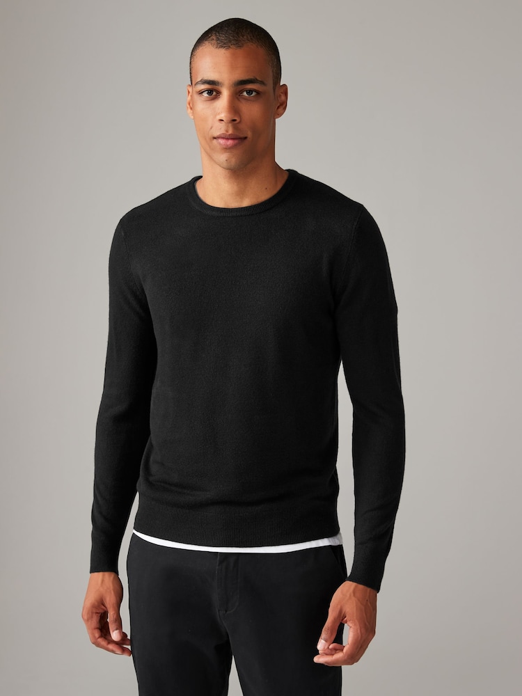 Noir/Gris - Col ras du cou - Lot de coupe classique Soft Touch Pull 2 - Image 5 of 11
