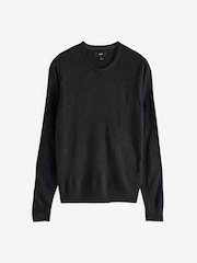 Bleu marine/noir - Col ras du cou - Lot de coupe classique Soft Touch Pull 2 - Image 6 de 9