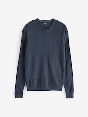 Bleu marine/noir - Col ras du cou - Lot de coupe classique Soft Touch Pull 2 - Image 7 de 9