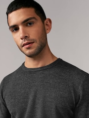 Navy Blue/Charcoal Grey Crew Neck Regular Fit Soft Touch Jumpers 2 Pack - Image 6 of 10