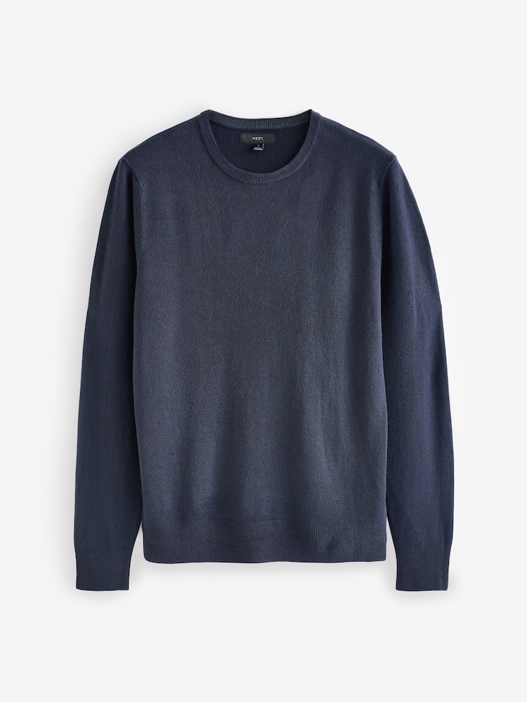 Bleu marine/gris anthracite - Col ras du cou - Lot de coupe classique Soft Touch Pull 2 - Image 8 of 10