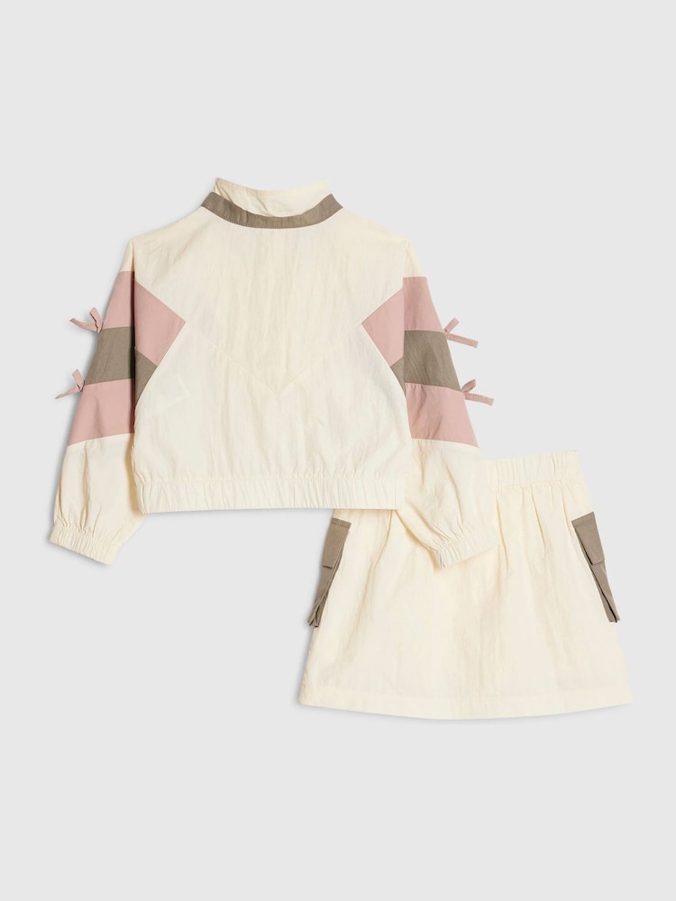 River Island нейлоновая куртка в стиле колор блок Комплект с юбкой - Изображение 2 5