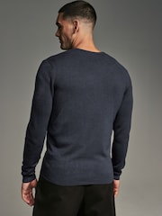 Bleu marine - Col en V - Lot de coupe classique Soft Touch Pull 2 - Image 5 de 9