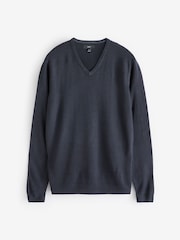 Bleu marine - Col en V - Lot de coupe classique Soft Touch Pull 2 - Image 7 de 9
