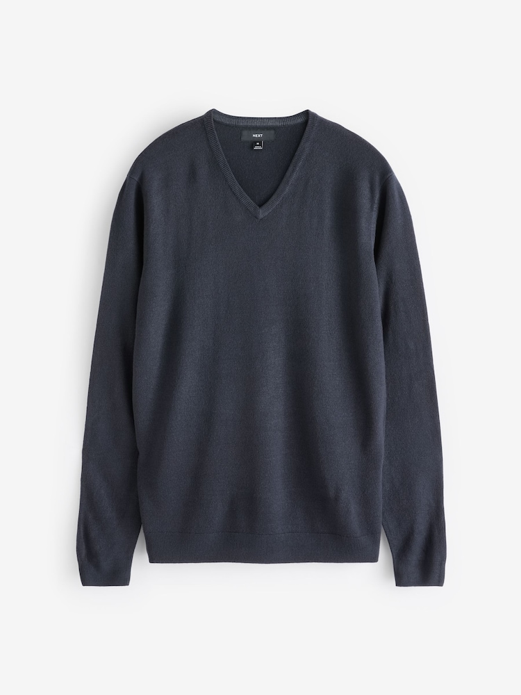 Bleu marine - Col en V - Lot de coupe classique Soft Touch Pull 2 - Image 7 of 9
