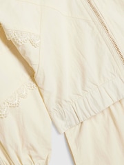 River Island Cream Lace Bomber Jacket & Joggers Set - Image 4 of 5