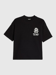 River Island Black RI Logo Oversized T-Shirt - Image 1 of 4