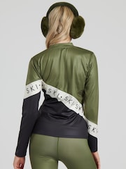 South Beach Green Long Sleeve Base Layer Ski Top - Image 2 of 3