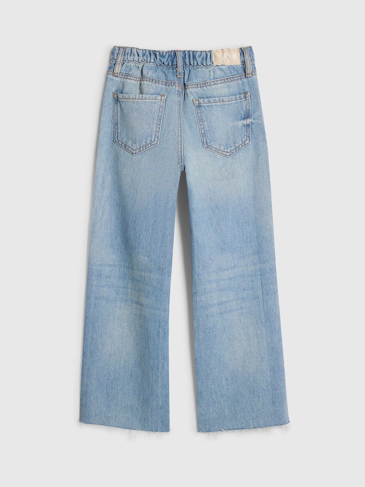 River Island Blue Ripped Straight Leg Jeans - Image 2 of 4