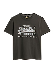 Superdry Jet Black Lo-Fi Punk Poster Relaxed 100% Cotton T-Shirt - Image 4 of 6