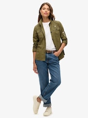 Oliva quemado - Camisa de estilo militar de algodón 100 % de Superdry - Imagen 2 de 5