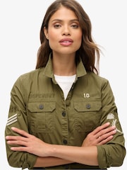 Oliva quemado - Camisa de estilo militar de algodón 100 % de Superdry - Imagen 3 de 5