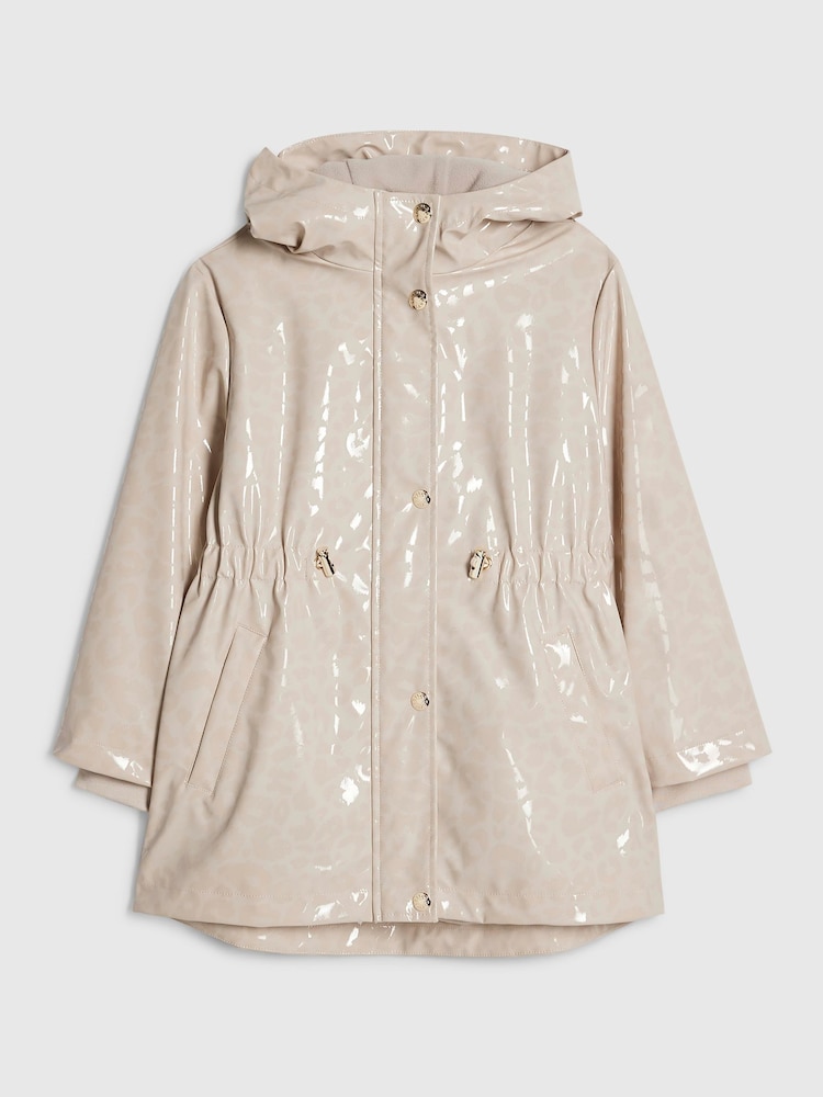 River Island Cream Leopard Raincoat - Image 1 of 4