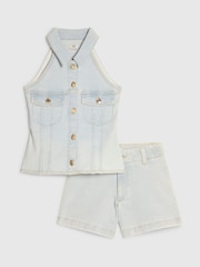 River Island Blue Waistcoat & Shorts Set - Image 1 of 5