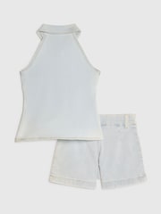 River Island Blue Waistcoat & Shorts Set - Image 3 of 5