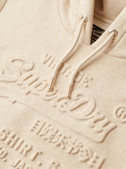 Superdry Pelican Beige Marl Embossed Vl Graphic Hoodie - Image 7 of 8