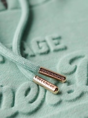 Superdry Sage Green Marl Embossed Vl Graphic Hoodie - Image 5 of 6