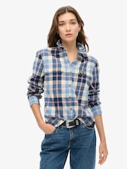 Классический синий чек - Superdry 100% Хлопок Lumberjack Check Flannel рубашки - Image 1 of 7