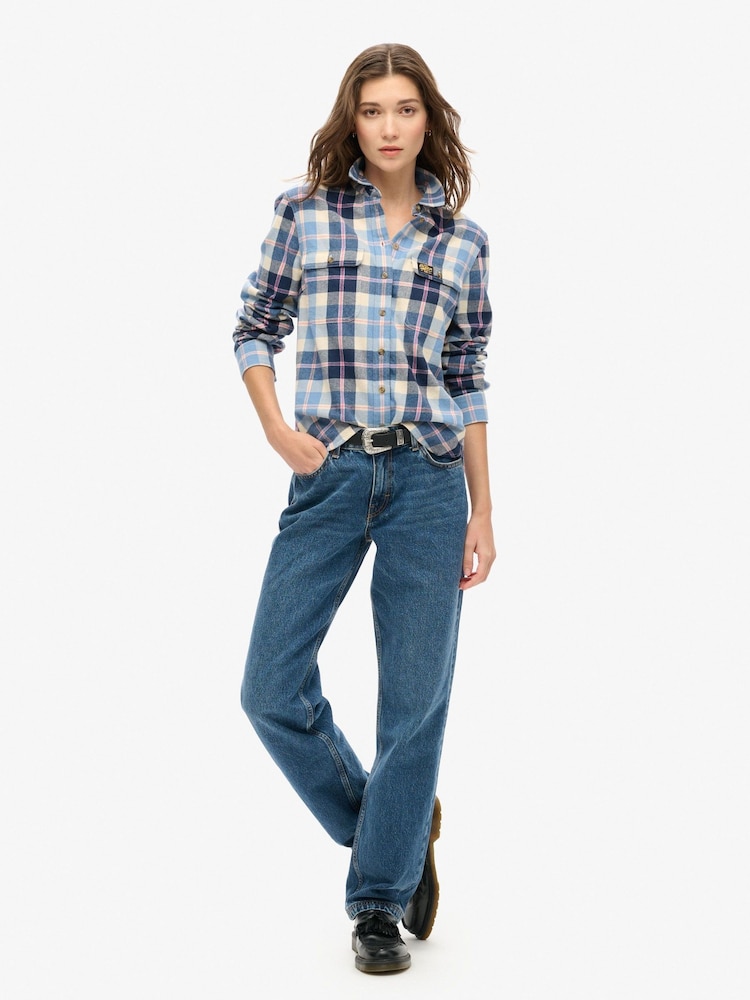 Классический синий чек - Superdry 100% Хлопок Lumberjack Check Flannel рубашки - Image 2 of 7