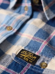 Классический синий чек - Superdry 100% Хлопок Lumberjack Check Flannel рубашки - Image 7 of 7