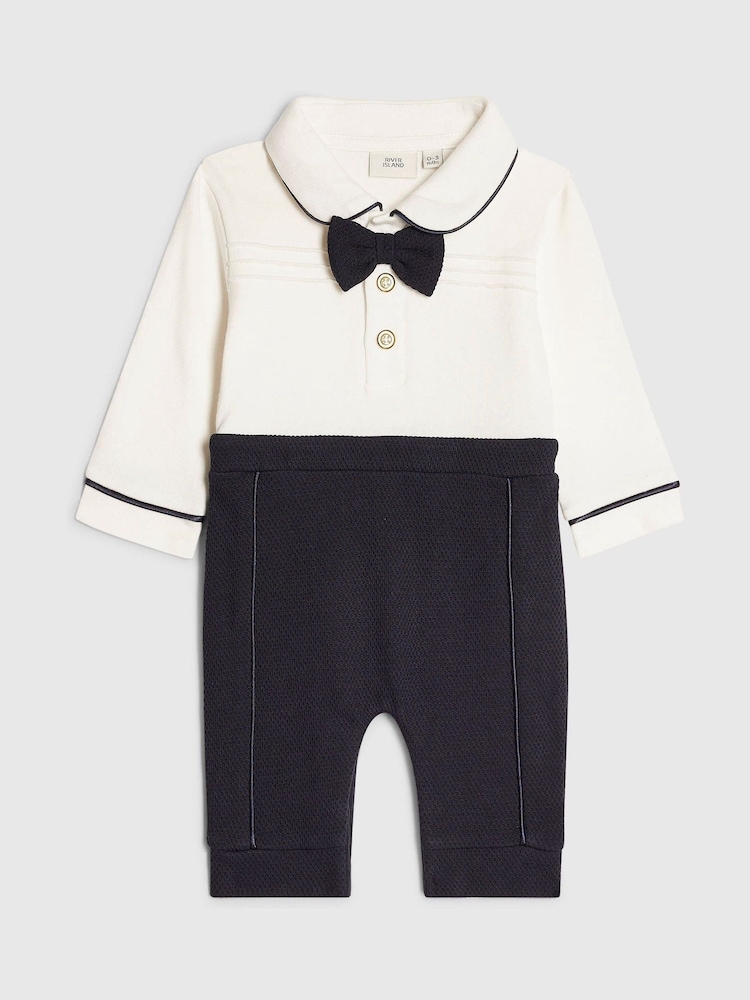 River Island Blue Sailor Tie Bear Bodysuit & Legging Set - Image 1 of 5 River Island Blue Sailor Tie Bear Bodysuit & Legging Set - Image 1 of 5