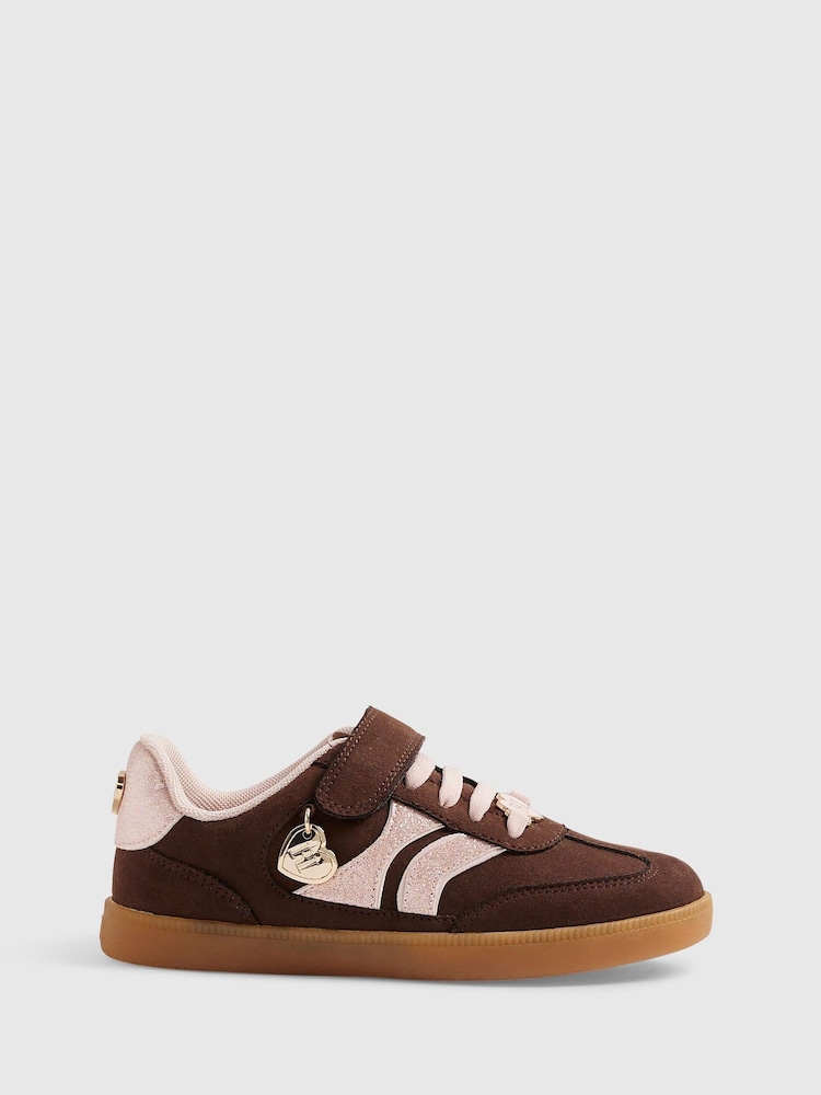 River Island Brown/Pink Velcro Trainers - Image 1 of 5 River Island Brown/Pink Velcro Trainers - Image 1 of 5