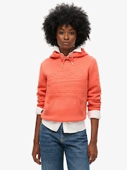 Superdry LA Coral Marl Embossed Vl Graphic Hoodie - Image 1 of 6