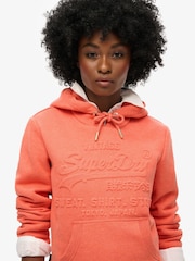 Superdry LA Coral Marl Embossed Vl Graphic Hoodie - Image 4 of 6