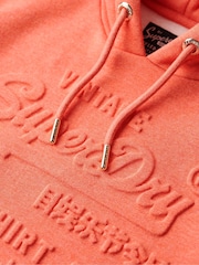 Superdry LA Coral Marl Embossed Vl Graphic Hoodie - Image 6 of 6