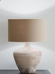 Pacific White Manaia White Wash Textured Wood Table Lamp - Image 1 of 3