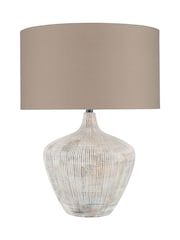 Pacific White Manaia White Wash Textured Wood Table Lamp - Image 3 of 3