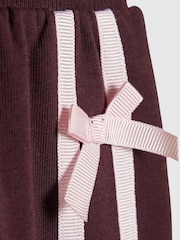 River Island Dark Purple Bow Top & Wide Leg Joggers Set - Image 4 of 5