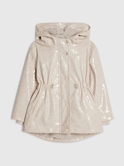 River Island Cream Hooded Rain Jacket - Image 1 of 4