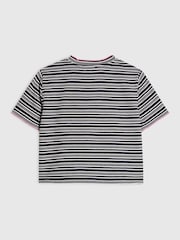 River Island Blue Stripe Embellished T-Shirt - Image 2 of 3