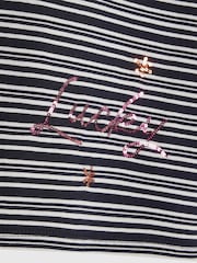 River Island Blue Stripe Embellished T-Shirt - Image 3 of 3