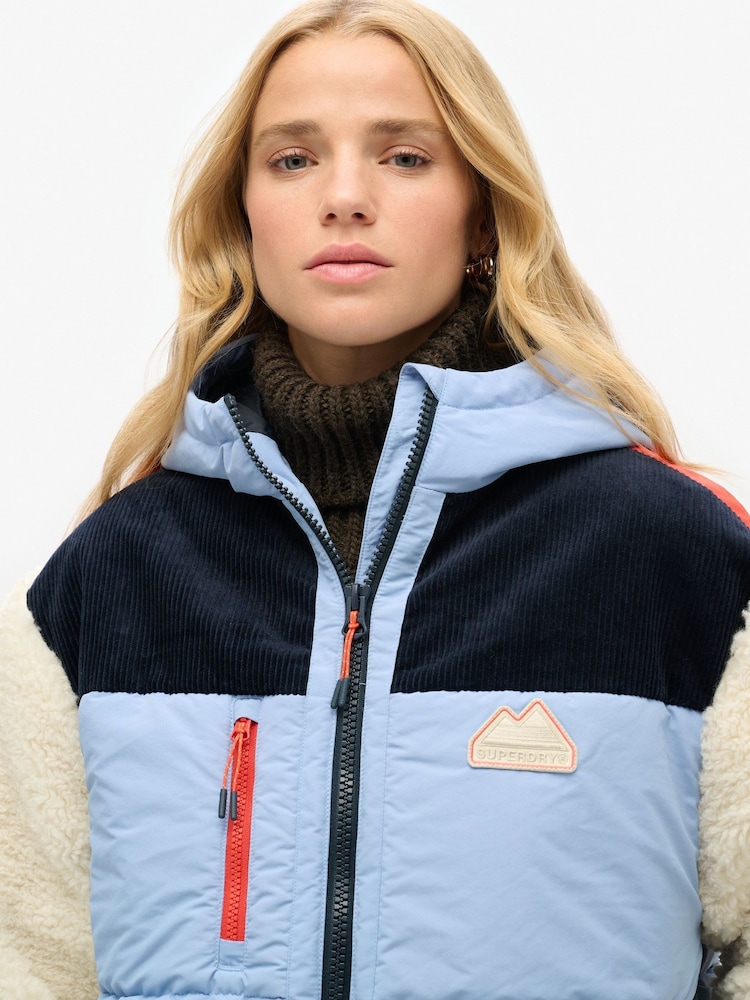 Urban/Cream - Superdry Fleecejacke mit Kapuze - Bild 2 von 6