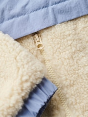 Urban/Cream - Superdry Fleecejacke mit Kapuze - Bild 5 von 6
