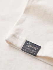Superdry Oat Cream Marl Embossed VL Relaxed T-Shirt - Image 6 of 7